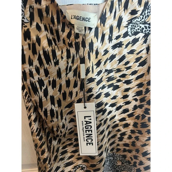 L’AGENCE Jodie Slip Dress Leopard Print Women’s Size XS - Picture 5 of 7